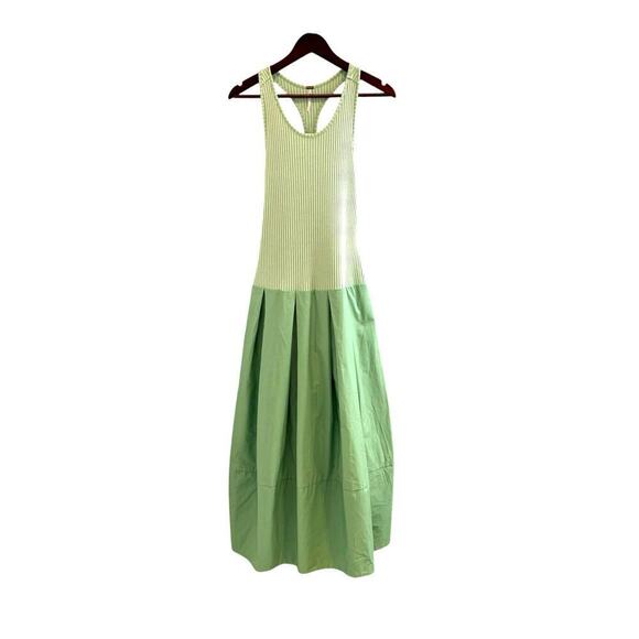 Free People Drops Of Venus Midi Dress Green Sz Medium Vacation Spring Summer NWT - Picture 3 of 9